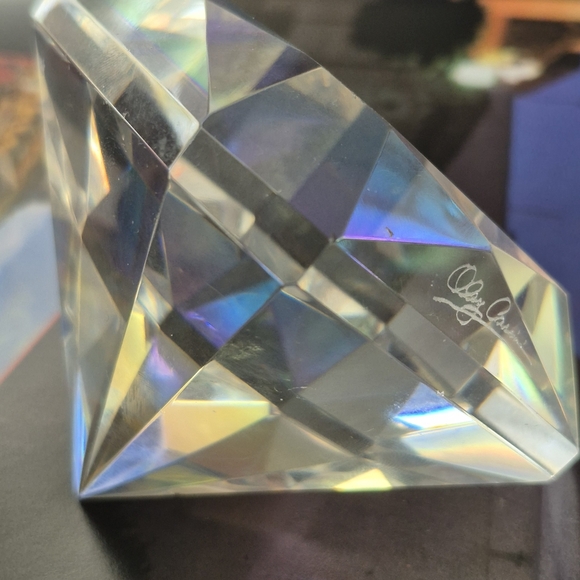 OC by Oleg Cassini Crystal Pyramid with Blue and Yellow Accents - Picture 9 of 11